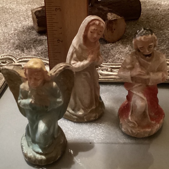Antique blow mold Mary, Joseph, and an angel. - Picture 6 of 6